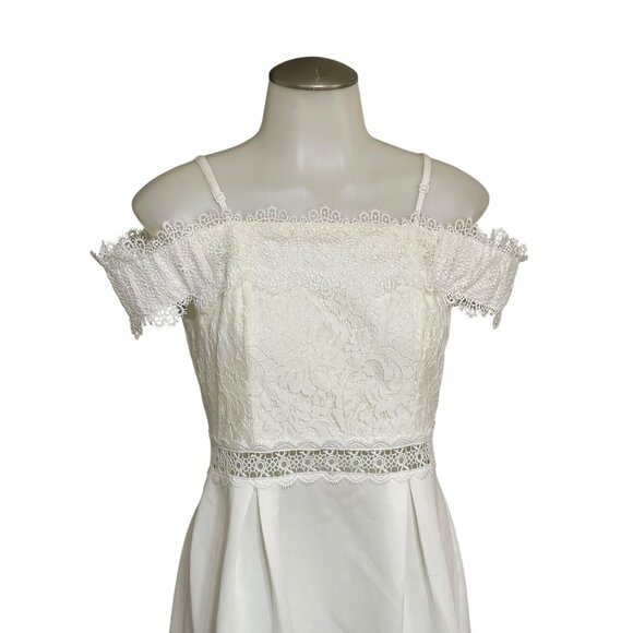 Francescas White Off-The-Shoulder Lace Dress Size Small - Picture 15 of 15